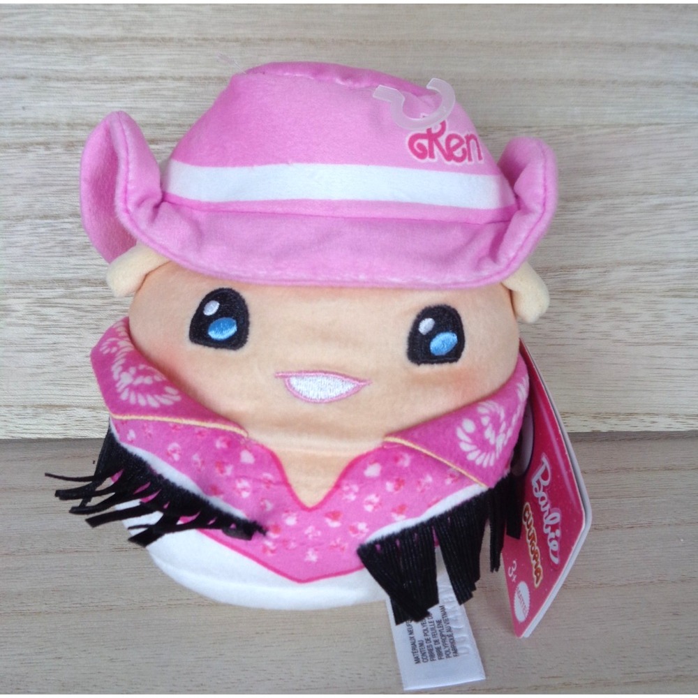 Barbie Cuutopia 5" Plush Cowboy Ken Pink Hat Mini‎ Stuffie New With Tags